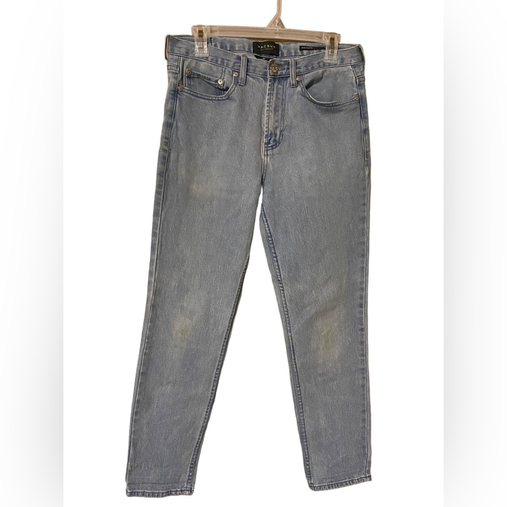 Pacsun Blue Jeans Women’s Size 31x 28 Stretch Light Wash Slim Tapered High Rise